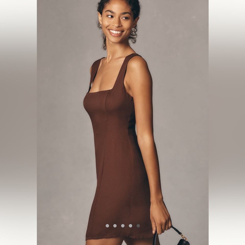 Reformation Gabin Square Neck Mini Dress | 6 🤎